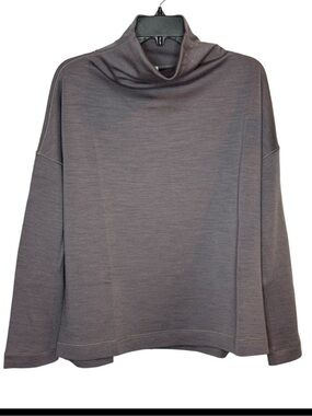 Lululemon Sz 6 Principal Dancer  Funnel Neck Sweater in Luna Rock | EUC